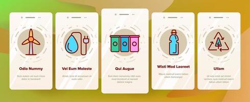 recyclen, afval sorteren vector onboarding