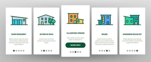 luxe villa, cottage lineaire vector onboarding