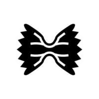 farfalle pasta glyph pictogram vectorillustratie vector