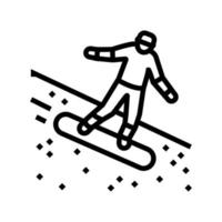 zand surfen lijn pictogram vectorillustratie vector