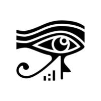 oog egypte glyph pictogram vectorillustratie vector