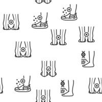 platte voeten ziekte vector naadloos patroon
