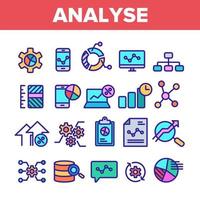 kleur analyseren element teken pictogrammen instellen vector