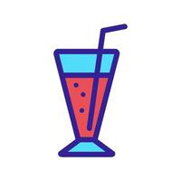 strand cocktail pictogram vector. geïsoleerde contour symbool illustratie vector