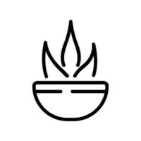 agave in kom pictogram vector overzicht illustratie