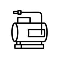 cilindrische luchtcompressor pictogram vector overzicht illustratie