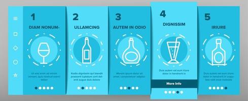 alcohol drinken elementen vector onboarding