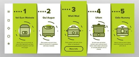 slowcooker elementen collectie vector onboarding