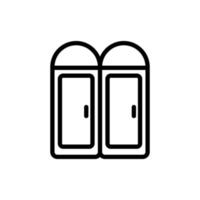 aanwijzer toilet pictogram vector. geïsoleerde contour symbool illustratie vector