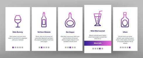 alcohol drinken elementen vector onboarding