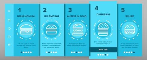 kleur heerlijke hamburger vector onboarding