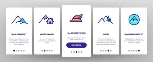 kleur berg alpen onboarding vector