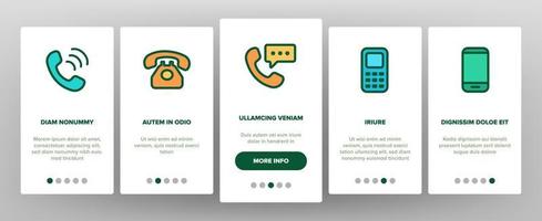 wereldwijde telefoniesysteem lineaire vector onboarding