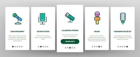 moderne en vintage microfoon vector onboarding