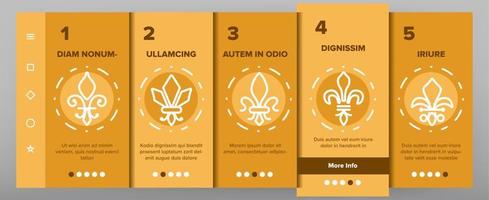 fleur de lys, royalty lineaire vector onboarding