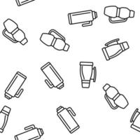 thermosflessen en flessen vector naadloos patroon