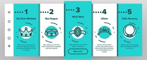 sieraden lijn icon set vector onboarding