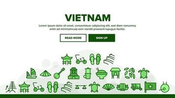 vietnam landing header vector