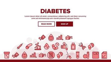 diabetes suikerziekte landing header vector