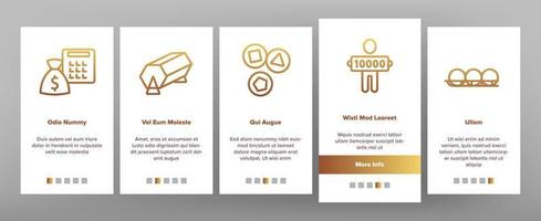 loterij gok loterij onboarding pictogrammen instellen vector