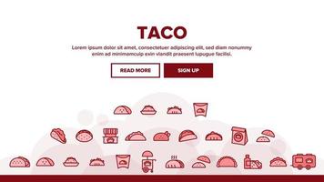 taco burrito landing header vector