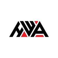 hwa driehoek brief logo ontwerp met driehoekige vorm. hwa driehoek logo ontwerp monogram. hwa driehoek vector logo sjabloon met rode kleur. hwa driehoekig logo eenvoudig, elegant en luxueus logo. hwa