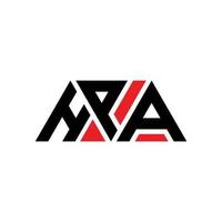hpa driehoek brief logo ontwerp met driehoekige vorm. hpa driehoek logo ontwerp monogram. hpa driehoek vector logo sjabloon met rode kleur. hpa driehoekig logo eenvoudig, elegant en luxueus logo. hpa