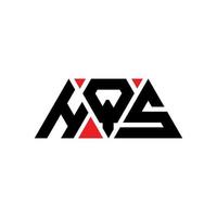 hqs driehoek brief logo ontwerp met driehoekige vorm. hqs driehoek logo ontwerp monogram. hqs driehoek vector logo sjabloon met rode kleur. hqs driehoekig logo eenvoudig, elegant en luxueus logo. hqs