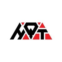 hqt driehoek brief logo ontwerp met driehoekige vorm. hqt driehoek logo ontwerp monogram. hqt driehoek vector logo sjabloon met rode kleur. hqt driehoekig logo eenvoudig, elegant en luxueus logo. hqt