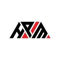 hpm driehoek brief logo ontwerp met driehoekige vorm. hpm driehoek logo ontwerp monogram. hpm driehoek vector logo sjabloon met rode kleur. hpm driehoekig logo eenvoudig, elegant en luxueus logo. hpm