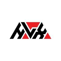 hlx driehoek letter logo ontwerp met driehoekige vorm. hlx driehoek logo ontwerp monogram. hlx driehoek vector logo sjabloon met rode kleur. hlx driehoekig logo eenvoudig, elegant en luxueus logo. hlx