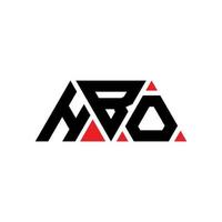 hbo driehoek brief logo ontwerp met driehoekige vorm. hbo driehoek logo ontwerp monogram. hbo driehoek vector logo sjabloon met rode kleur. hbo driehoekig logo eenvoudig, elegant en luxueus logo. hbo