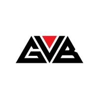 gvb driehoek brief logo ontwerp met driehoekige vorm. gvb driehoek logo ontwerp monogram. gvb driehoek vector logo sjabloon met rode kleur. gvb driehoekig logo eenvoudig, elegant en luxueus logo. gvb