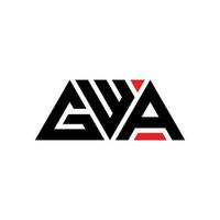 gwa driehoek brief logo ontwerp met driehoekige vorm. gwa driehoek logo ontwerp monogram. gwa driehoek vector logo sjabloon met rode kleur. gwa driehoekig logo eenvoudig, elegant en luxueus logo. gwa