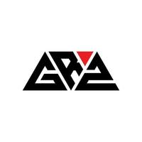 grz driehoek brief logo ontwerp met driehoekige vorm. grz driehoek logo ontwerp monogram. grz driehoek vector logo sjabloon met rode kleur. grz driehoekig logo eenvoudig, elegant en luxueus logo. grz