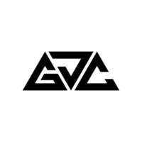 gjc driehoek brief logo ontwerp met driehoekige vorm. gjc driehoek logo ontwerp monogram. gjc driehoek vector logo sjabloon met rode kleur. gjc driehoekig logo eenvoudig, elegant en luxueus logo. gjc