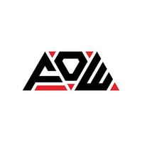 fow driehoek brief logo ontwerp met driehoekige vorm. fow driehoek logo ontwerp monogram. fow driehoek vector logo sjabloon met rode kleur. fow driehoekig logo eenvoudig, elegant en luxueus logo. hoezo