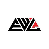 ewl driehoek brief logo ontwerp met driehoekige vorm. ewl driehoek logo ontwerp monogram. ewl driehoek vector logo sjabloon met rode kleur. ewl driehoekig logo eenvoudig, elegant en luxueus logo. ewl