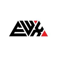 ewx driehoek brief logo ontwerp met driehoekige vorm. ewx driehoek logo ontwerp monogram. ewx driehoek vector logo sjabloon met rode kleur. ewx driehoekig logo eenvoudig, elegant en luxueus logo. ewx