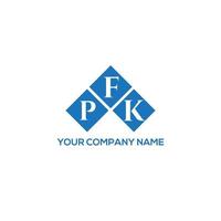 pfk brief logo ontwerp op witte achtergrond. pfk creatieve initialen brief logo concept. pfk brief ontwerp. vector