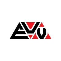 euv driehoek brief logo ontwerp met driehoekige vorm. euv driehoek logo ontwerp monogram. euv driehoek vector logo sjabloon met rode kleur. euv driehoekig logo eenvoudig, elegant en luxueus logo. euv