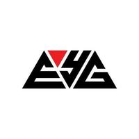 eyg driehoek brief logo ontwerp met driehoekige vorm. eyg driehoek logo ontwerp monogram. eyg driehoek vector logo sjabloon met rode kleur. eyg driehoekig logo eenvoudig, elegant en luxueus logo. eyg