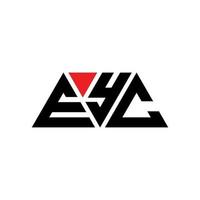 eyc driehoek brief logo ontwerp met driehoekige vorm. eyc driehoek logo ontwerp monogram. eyc driehoek vector logo sjabloon met rode kleur. eyc driehoekig logo eenvoudig, elegant en luxueus logo. eyc