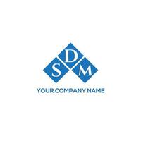 Sdm brief logo ontwerp op witte achtergrond. sdm creatieve initialen brief logo concept. sdm-briefontwerp. vector