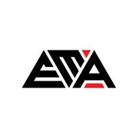 ema driehoek brief logo ontwerp met driehoekige vorm. ema driehoek logo ontwerp monogram. ema driehoek vector logo sjabloon met rode kleur. ema driehoekig logo eenvoudig, elegant en luxueus logo. ema