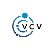 vcv brief technologie logo ontwerp op witte achtergrond. vcv creatieve initialen letter it logo concept. vcv brief ontwerp. vector