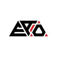 eao driehoek letter logo ontwerp met driehoekige vorm. eao driehoek logo ontwerp monogram. eao driehoek vector logo sjabloon met rode kleur. eao driehoekig logo eenvoudig, elegant en luxueus logo. eao
