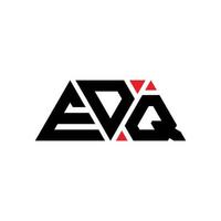 edq driehoek brief logo ontwerp met driehoekige vorm. edq driehoek logo ontwerp monogram. edq driehoek vector logo sjabloon met rode kleur. edq driehoekig logo eenvoudig, elegant en luxueus logo. edq