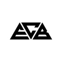 ecb driehoek brief logo ontwerp met driehoekige vorm. ecb driehoek logo ontwerp monogram. ecb driehoek vector logo sjabloon met rode kleur. ecb driehoekig logo eenvoudig, elegant en luxueus logo. ecb