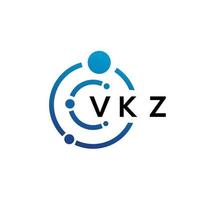 vkz brief technologie logo ontwerp op witte achtergrond. vkz creatieve initialen letter it logo concept. vkz brief ontwerp. vector